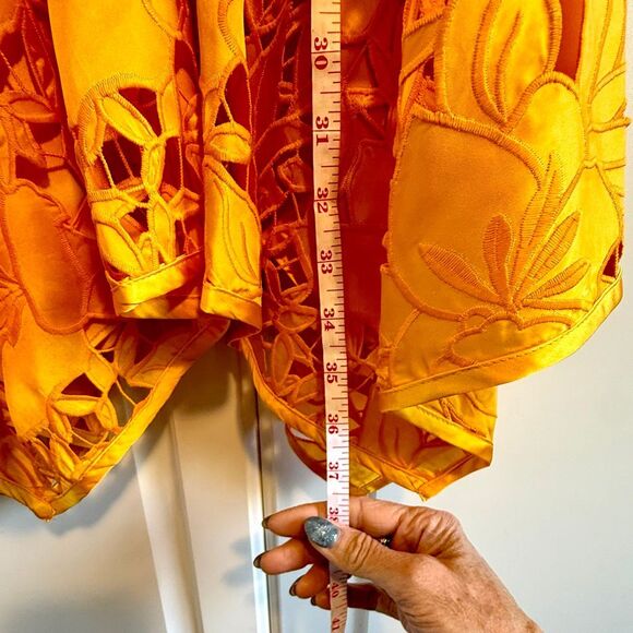 NWT Ramy Brook Leyla halter neck mini Dress in Marigold Size S - Picture 8 of 8